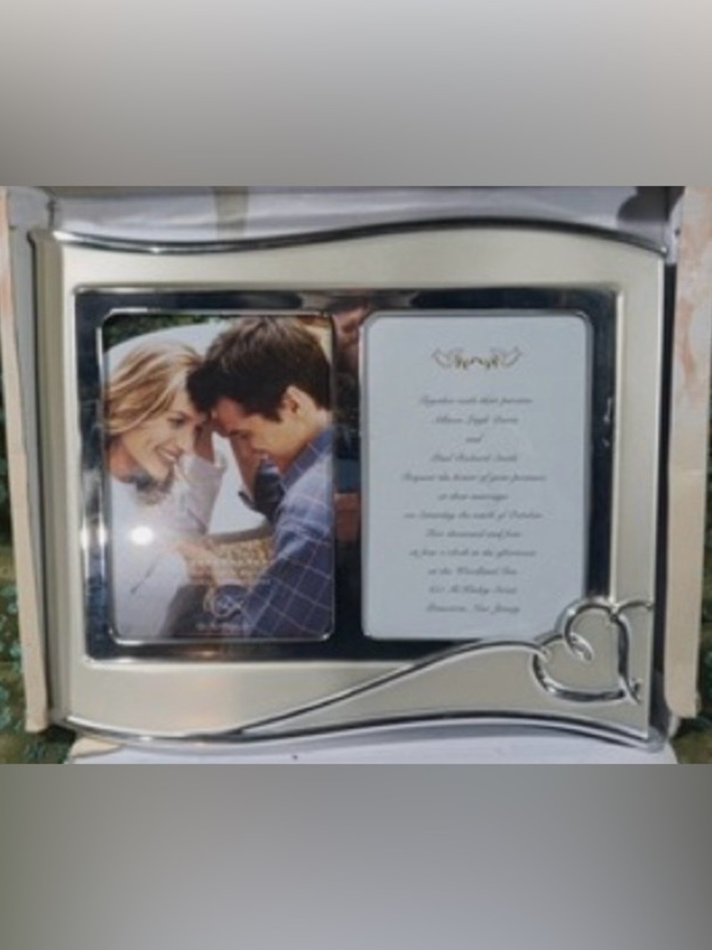 Lenox Forevermore Invitation 5 x 7 Silverplate Double Wedding Frame 2 frames